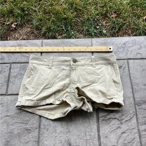 Blokecore gorpcore nostalgia earthy artisanal Tan Shortie Shorts size size 5